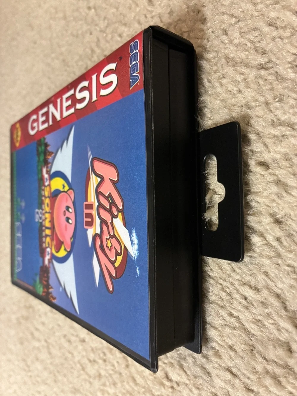KIRBY IN SONIC THE HEDGEHOG 2 SEGA GENESIS ROMHACK FANMADE HOME-BREW GAME + BOX